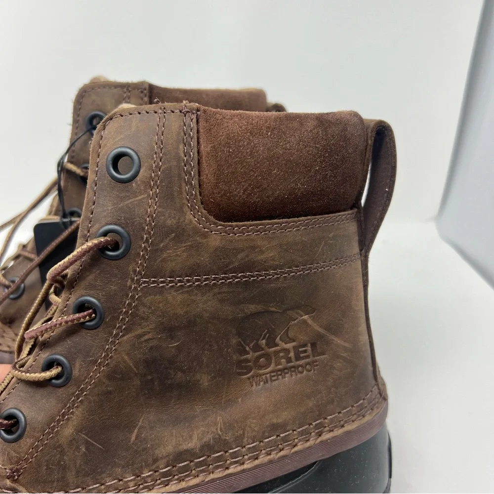 NWT Sorel Mens Cheyanne II Lace Up Brown & Black Snow Boot Size 10